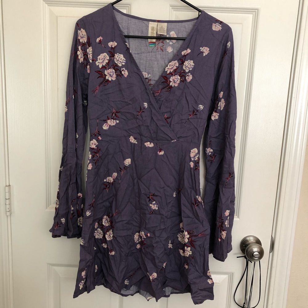 Lighter purple and floral dress (needs ironing)
